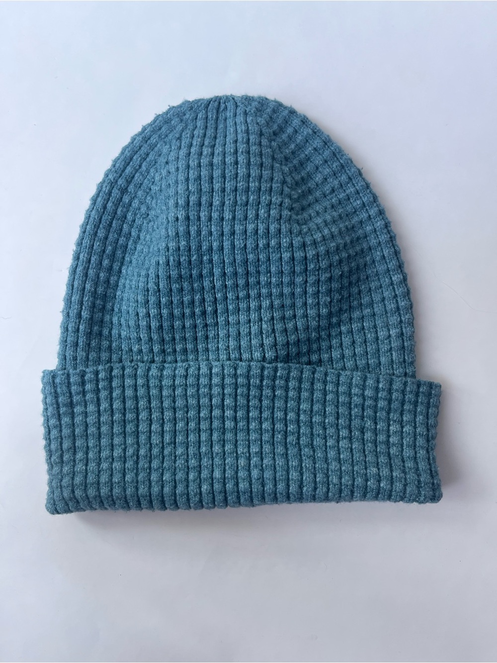 Old Navy Teal Blue Waffle Knit Winter Beanie Hat Women’s OS